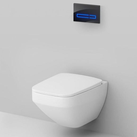 Комплект унитаза с инсталляцией AM.PM Inspire V2.0 FlashClean IS450A38.50A1700 с сиденьем Микролифт и Черной клавишей смыва Комплект унитаза с инсталляцией AM.PM Inspire V2.0 FlashClean IS450A38.50A1700 с сиденьем Микролифт и Черной клавишей смыва