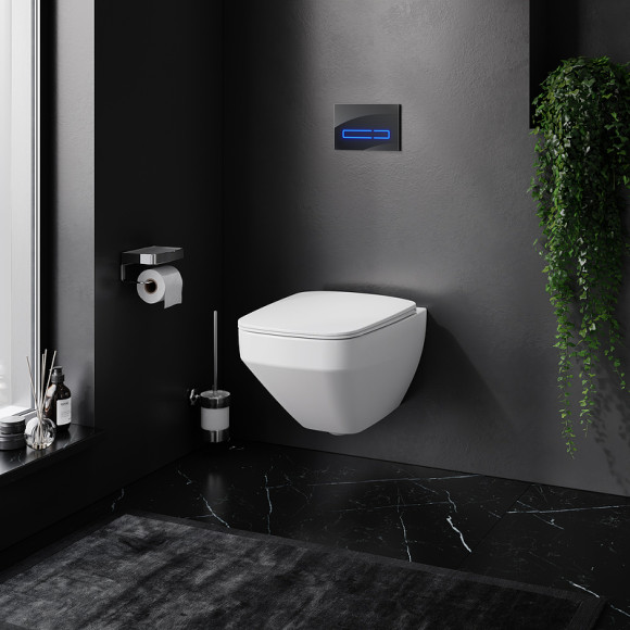Комплект унитаза с инсталляцией AM.PM Inspire V2.0 FlashClean IS450A38.50A1700 с сиденьем Микролифт и Черной клавишей смыва Комплект унитаза с инсталляцией AM.PM Inspire V2.0 FlashClean IS450A38.50A1700 с сиденьем Микролифт и Черной клавишей смыва