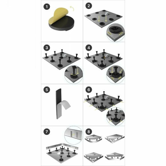 Душевой поддон из искусственного камня Grossman Strong 90x90 GR-S29090 Графит Душевой поддон из искусственного камня Grossman Strong 90x90 GR-S29090 Графит