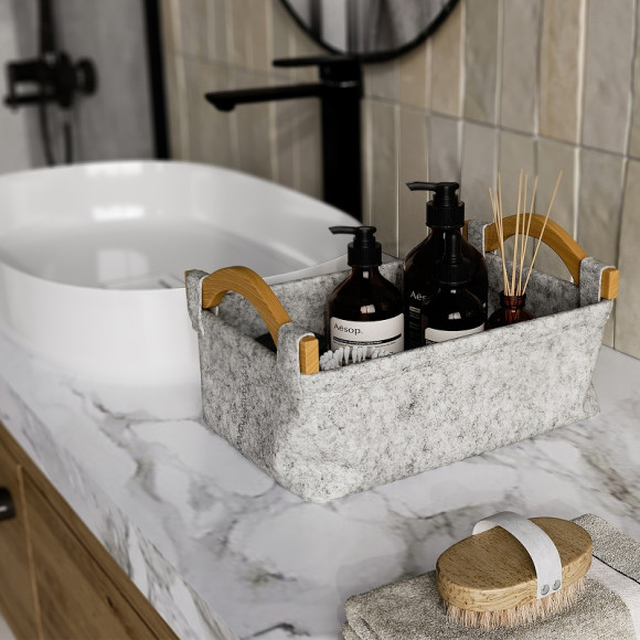 Корзина для аксессуаров WasserKRAFT Aula WB-110-L Серая