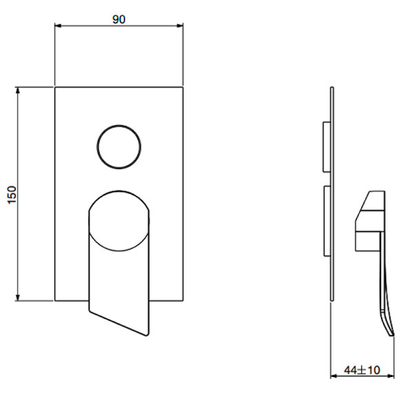 Смеситель для душа Gattoni Soffio 8133/ESDS Темный никель шлифованный