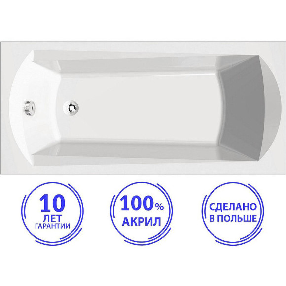Акриловая ванна C-Bath Clio 170x70 CBQ003006 без гидромассажа