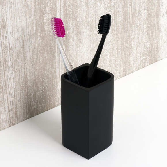 Стакан для зубных щеток WasserKRAFT Elba K-2728 Черный матовый Стакан для зубных щеток WasserKRAFT Elba K-2728 Черный матовый