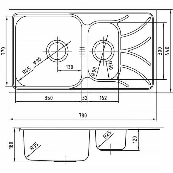 Кухонная мойка Iddis Arro S 78 ARR78S1i77S Сатин
