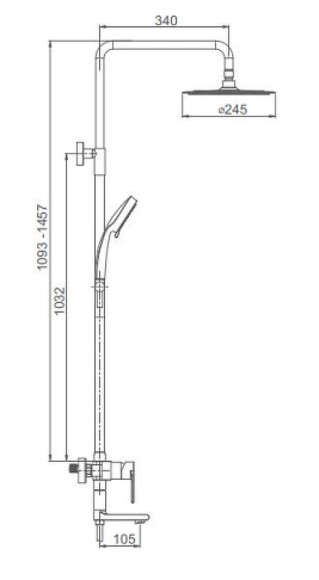 Душевая система Gappo G99-20 G2499-20 Сатин