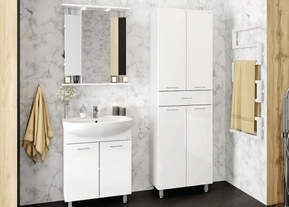 Шкаф пенал Onika Модерн 60.10 406002 Белый Шкаф пенал Onika Модерн 60.10 406002 Белый