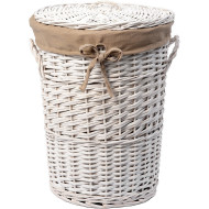 Корзина для белья WasserKRAFT Aller WB-106-S с крышкой Белая Корзина для белья WasserKRAFT Aller WB-106-S с крышкой Белая