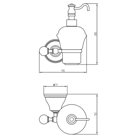 Дозатор для жидкого мыла Migliore Provance 17620 Бронза Белый