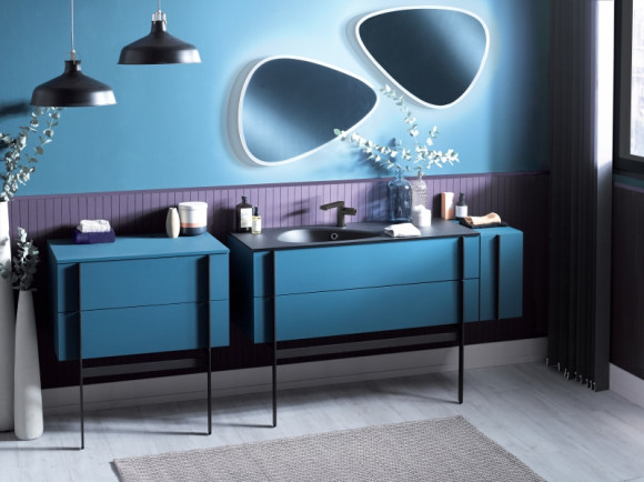 Тумба под раковину Jacob Delafon Nouvelle Vague 100 EB3032-M43 подвесная Аквамарин матовый