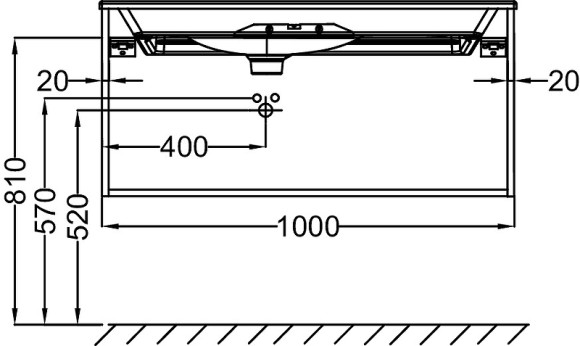 Тумба под раковину Jacob Delafon Nouvelle Vague 100 EB3032-M43 подвесная Аквамарин матовый