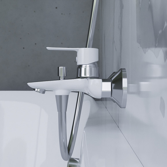 Смеситель для ванны Damixa Origin Elegance 841000000 Хром Белый