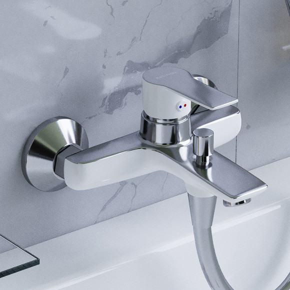 Смеситель для ванны Damixa Origin Elegance 841000000 Хром Белый