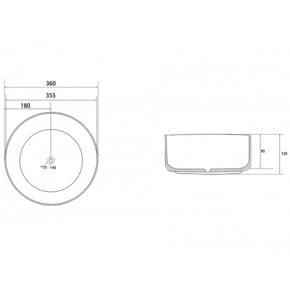 Раковина-чаша Abber Bequem 36 AC2108MB Черная матовая Раковина-чаша Abber Bequem 36 AC2108MB Черная матовая