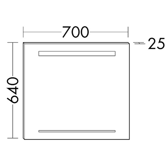 Зеркало Burgbad 70 SIHH070 с подсветкой с сенсорным выключателем