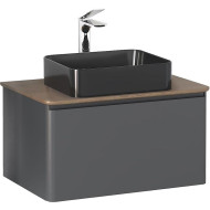 Тумба под раковину Raval Morelle 80 Mrl.01.80/P/A-T/RL подвесная Антрацит Трюфель