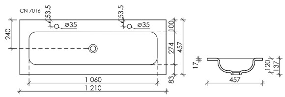Раковина Ceramicanova Grace 120 CN7016 Белая Раковина Ceramicanova Grace 120 CN7016 Белая