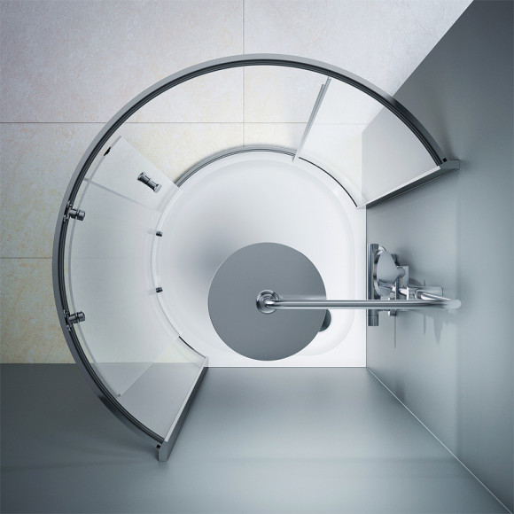 Душевой уголок AM.PM Like Round 95х95 W83G-333-095CT профиль Хром глянцевый стекло прозрачное Душевой уголок AM.PM Like Round 95х95 W83G-333-095CT профиль Хром глянцевый стекло прозрачное