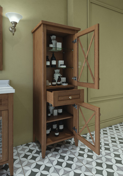 Шкаф пенал Caprigo Napoli Promo 56 33650R-B168 Темное дерево