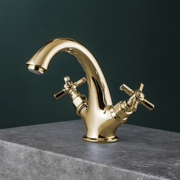Смеситель для раковины Gattoni TRD TR320/18D0 Золото 24 карат Смеситель для раковины Gattoni TRD TR320/18D0 Золото 24 карат