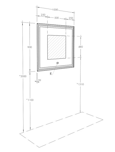 Зеркало Aquaton Уэльс 100 1A208002WA010 с подсветкой с сенсорным выключателем с антизапотеванием