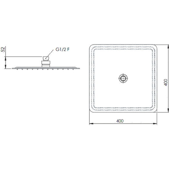 Верхний душ Remer 357UFD40X Хром Верхний душ Remer 357UFD40X Хром