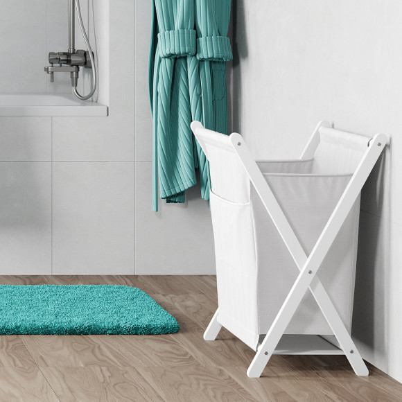 Корзина для белья WasserKRAFT Nau WB-773-L Белая Корзина для белья WasserKRAFT Nau WB-773-L Белая