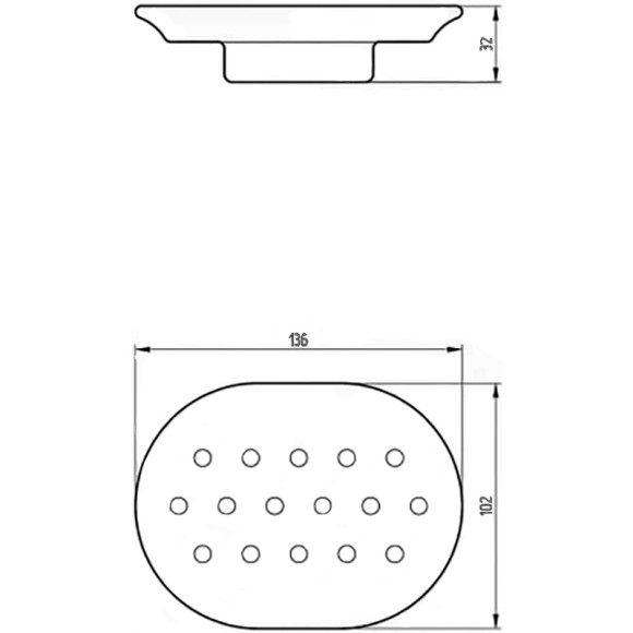 Мыльница Migliore Fortuna 27803 Белая матовая