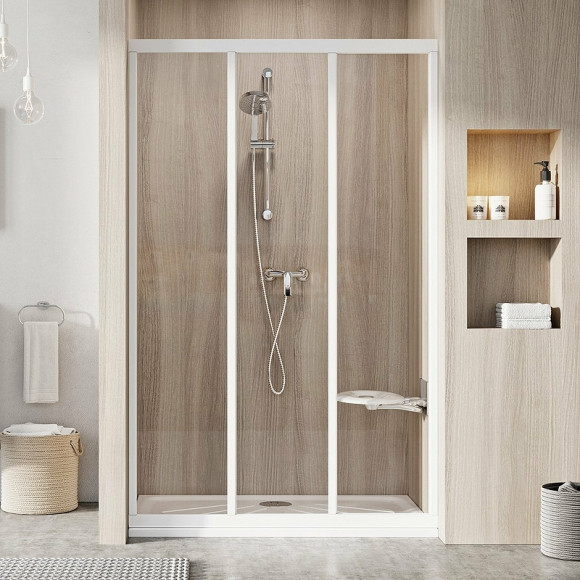 Душевая дверь Ravak Supernova ASDP3-110 00VD01R2Z1 профиль Белый стекло Transparent Душевая дверь Ravak Supernova ASDP3-110 00VD01R2Z1 профиль Белый стекло Transparent