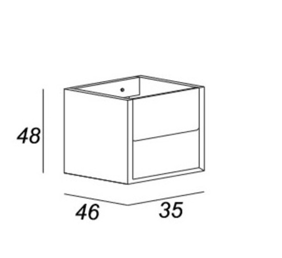 Тумба Cezares Bellagio 35 54719 подвесная Rovere tabacco