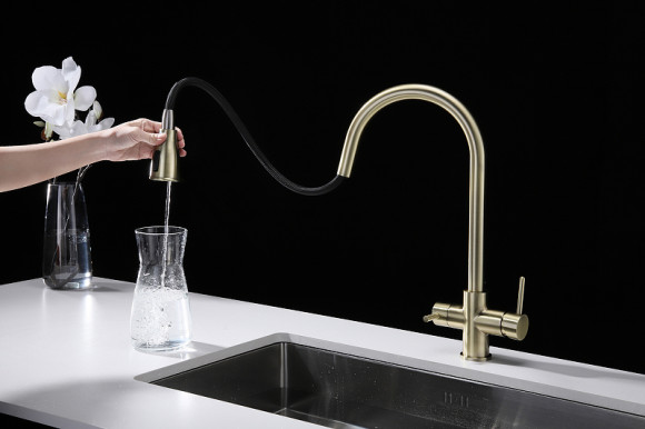 Смеситель для кухни Paulmark Lange La214212-BR Бронза