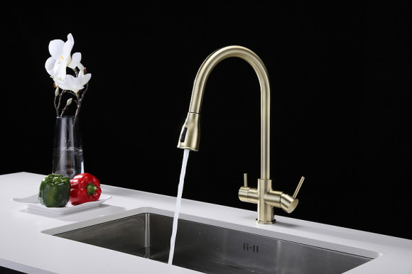 Смеситель для кухни Paulmark Lange La214212-BR Бронза