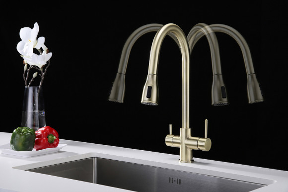 Смеситель для кухни Paulmark Lange La214212-BR Бронза