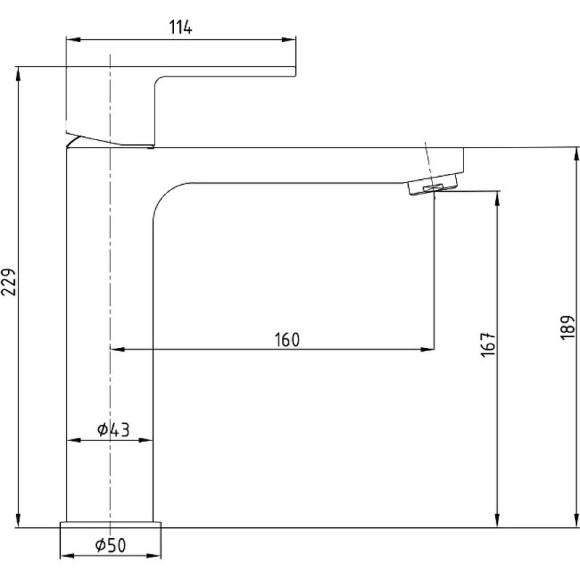 Смеситель для раковины E.C.A. Nita 102188041EX Хром Смеситель для раковины E.C.A. Nita 102188041EX Хром