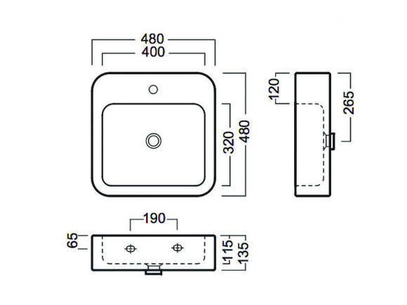 Раковина Hatria Happy Hour 48 Y0M701 Белая
