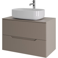 Тумба с раковиной Orange Line 80 Li-80TuLMDF+B07-540W подвесная Латте матовый