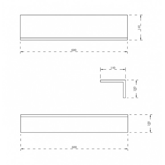 Полка из искусственного камня Abber Stein AS1654 Белая Полка из искусственного камня Abber Stein AS1654 Белая