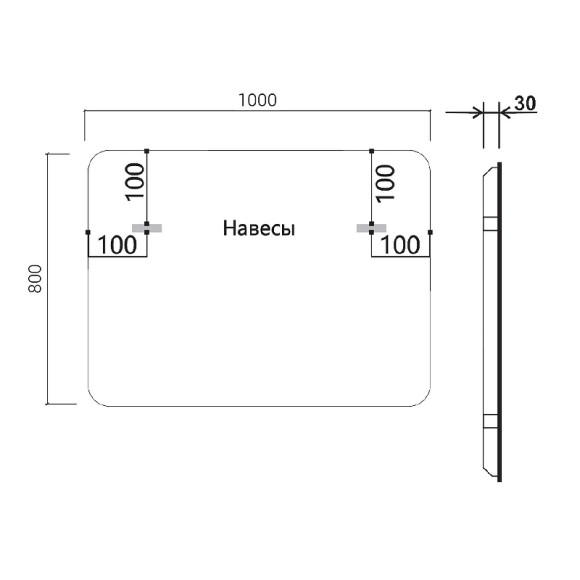 Зеркало Vincea 100 VLM-3VC100-2 с подсветкой c сенсорным выключателем, диммером и антизапотеванием Зеркало Vincea 100 VLM-3VC100-2 с подсветкой c сенсорным выключателем, диммером и антизапотеванием