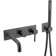 Смеситель для ванны Boheme Uno 464-3-B Черный матовый