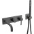 Смеситель для ванны Boheme Uno 464-3-B Черный матовый