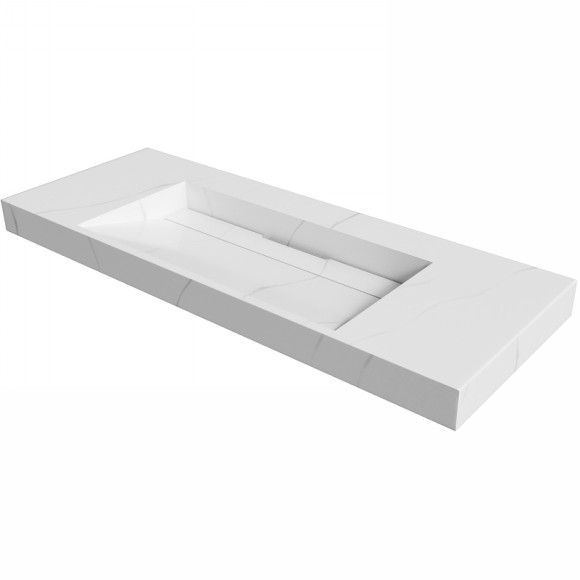 Раковина Boheme Armadi Art Flat 120 859-120-CLCT Белый мрамор