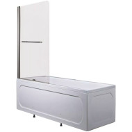 Шторка на ванну 1MarKa 82x150 Р-02 профиль Хром стекло прозрачное