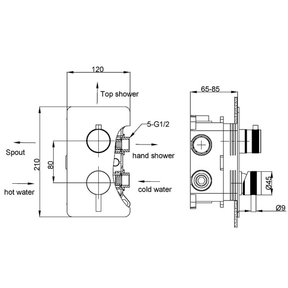 Смеситель для душа Boheme Cell 135-3-MG Золото матовое