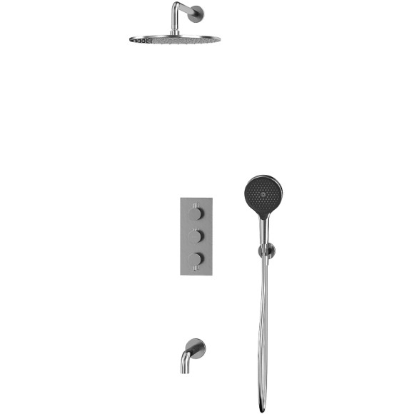 Душевая система Whitecross Y brushed nickel YSET11TOPNIB с термостатом Брашированный никель Душевая система Whitecross Y brushed nickel YSET11TOPNIB с термостатом Брашированный никель