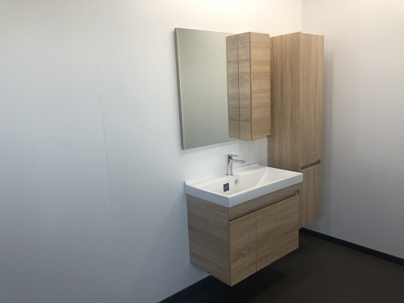 Зеркало со шкафом Comforty Тромсе 80 00004142222 Дуб сонома