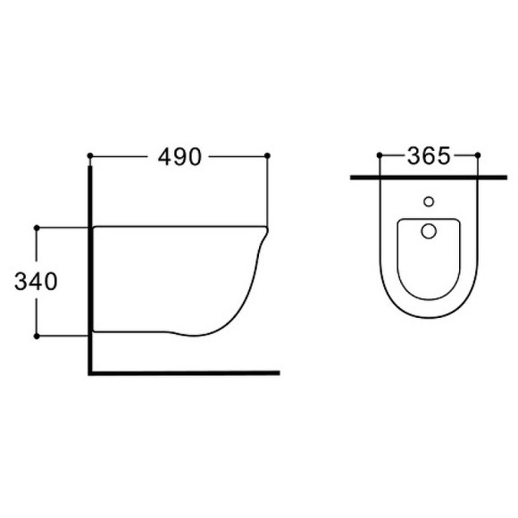 Биде Aquatek Классик AQ1161-00 подвесное Белое