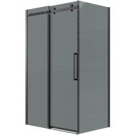 Душевой уголок Grossman Classic 130х80 120.K33.04.1380.21.10 профиль Черный матовый стекло тонированное