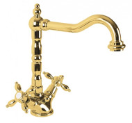 Смеситель для раковины Cezares Nostalgia LS2 03 Золото 24 карат