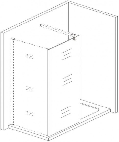 Душевая стенка WeltWasser WW400 70B 10000009938 профиль Хром стекло прозрачное Душевая стенка WeltWasser WW400 70B 10000009938 профиль Хром стекло прозрачное