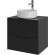 Тумба с раковиной Orange Line 60 Li-60TubMDF+B09-360W подвесная Черная матовая