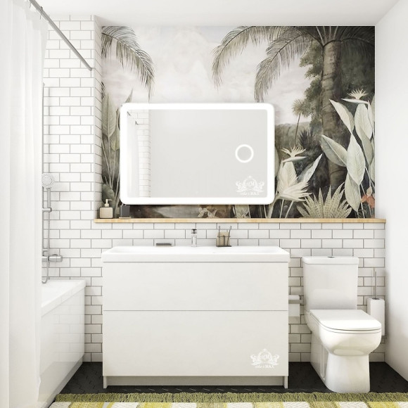 Зеркало Art&Max Latina AM-Lat-1200-800-DS-F-X3 с подсветкой с сенсорным выключателем Зеркало Art&Max Latina AM-Lat-1200-800-DS-F-X3 с подсветкой с сенсорным выключателем